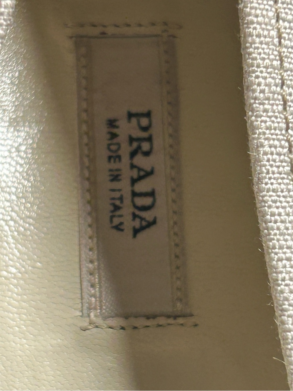 Prada Vintage Canvas Spectator Pumps Pointed Toe Beige Brown Heels 41 US 10.5 - Picture 9 of 12